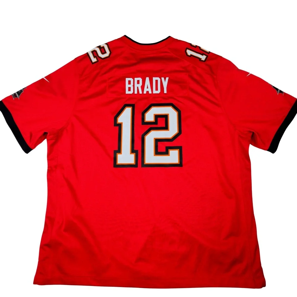Mens 3XL Red Tampa Bay Buccaneers Tom Brady 12 NFL Jersey Nike On Field - Picture 9 of 10